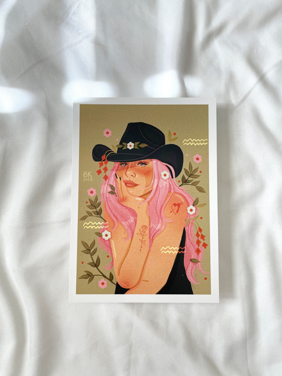 Cutie Cowgirl Print