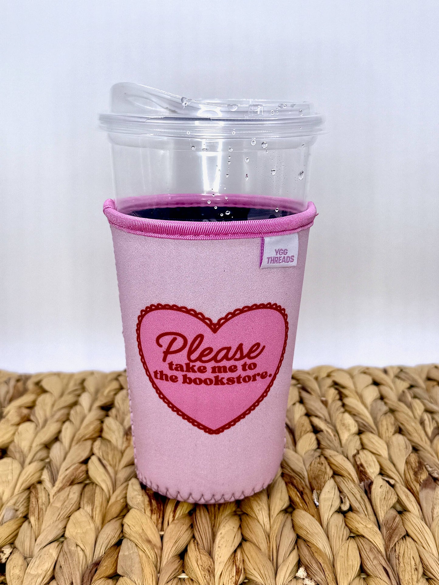 Please Take Me to The Bookstore Coffee Drink Sleeve - Medium