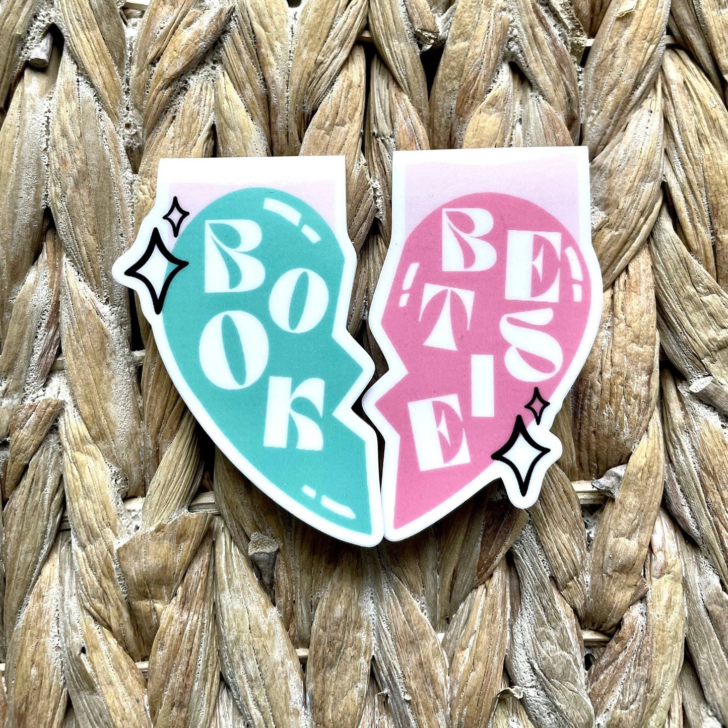 Book Bestie Friendship Heart Necklace Style BFF | Magnetic