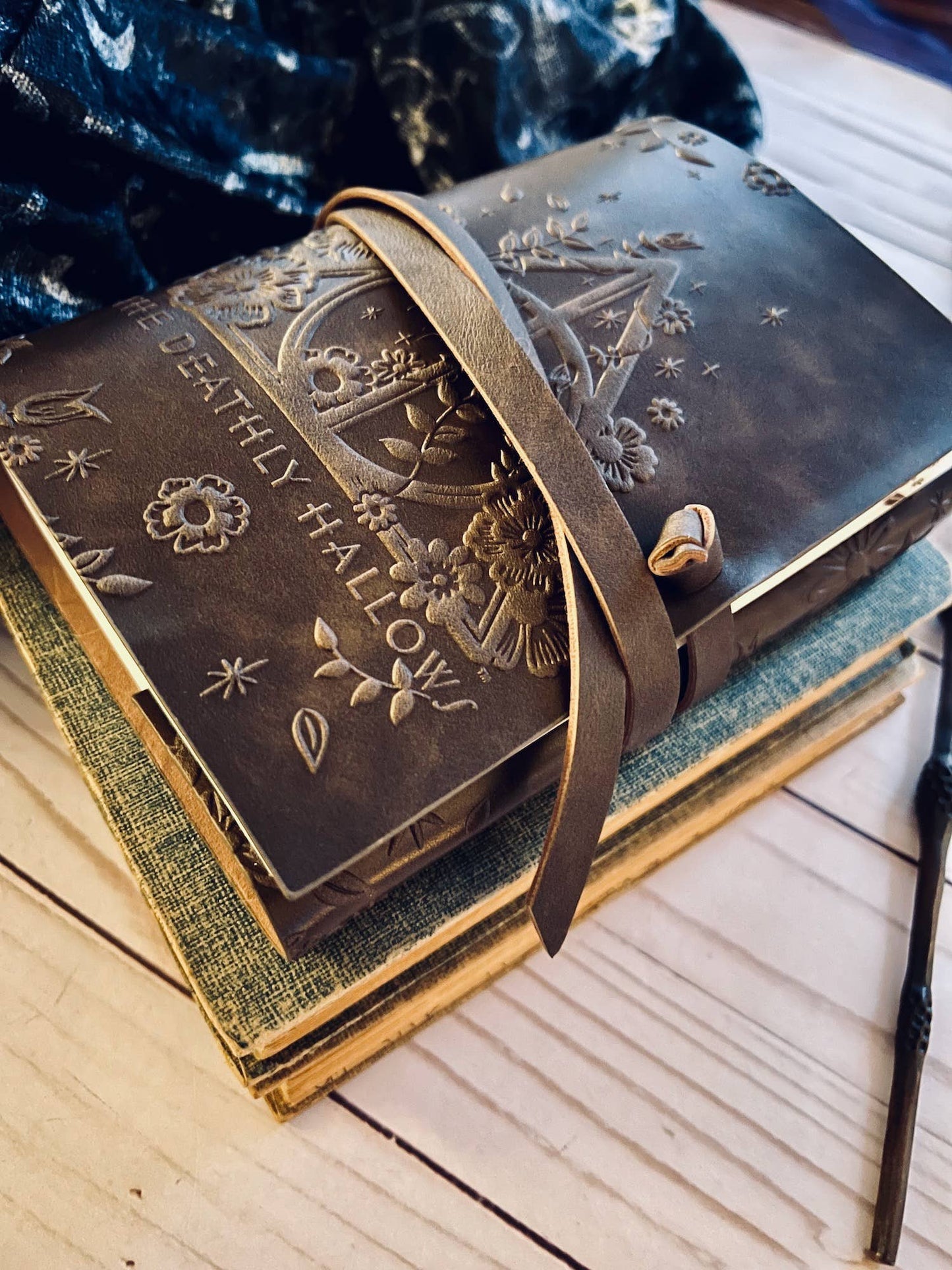 Harry Potter Deathly Hallows Leather Wrap Journal