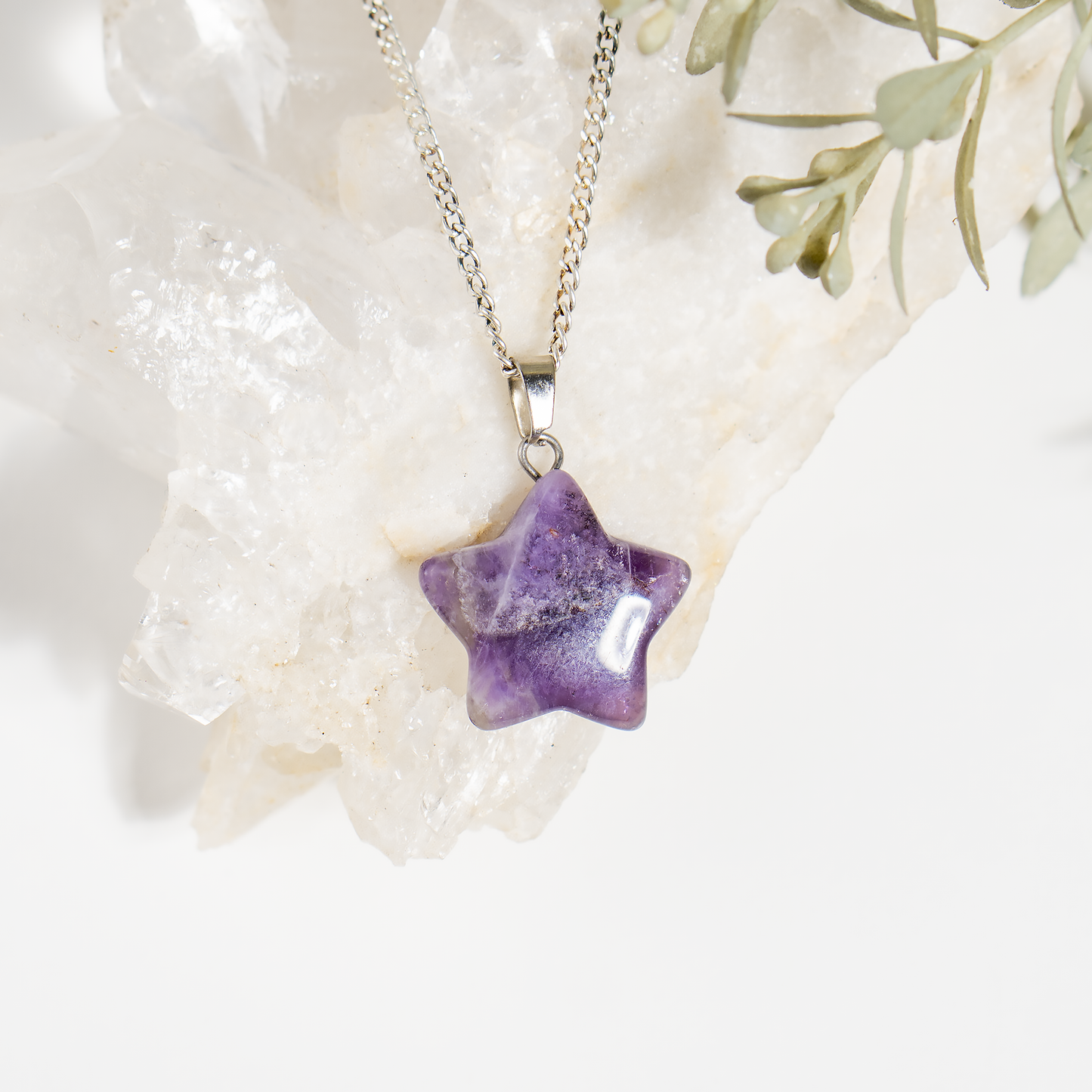 Crystal Star Pendant | Amethyst | Gemstone Pendants
