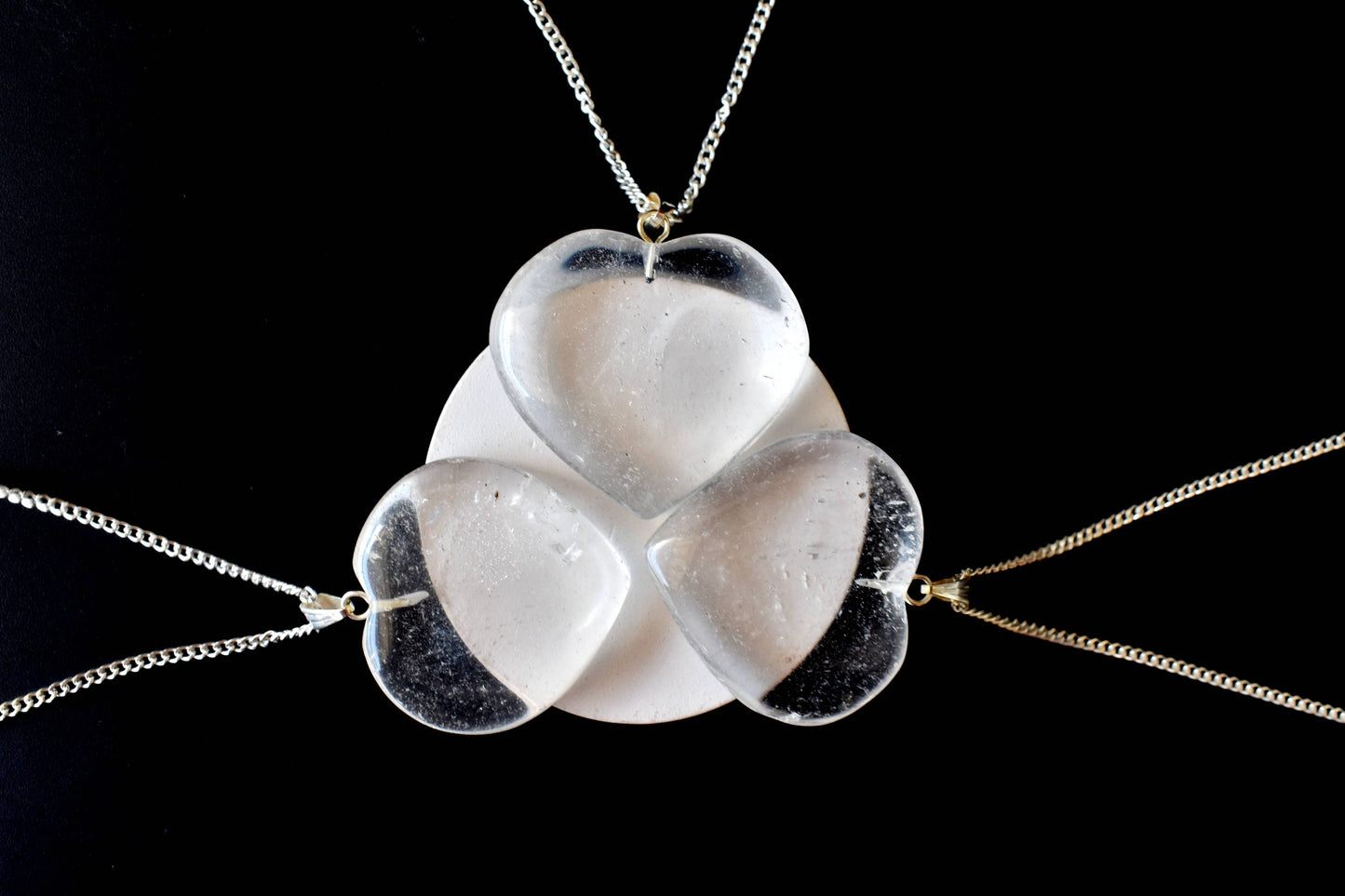 Crystal Heart Pendant| Crystal Quartz| Healing Stone Jewelry