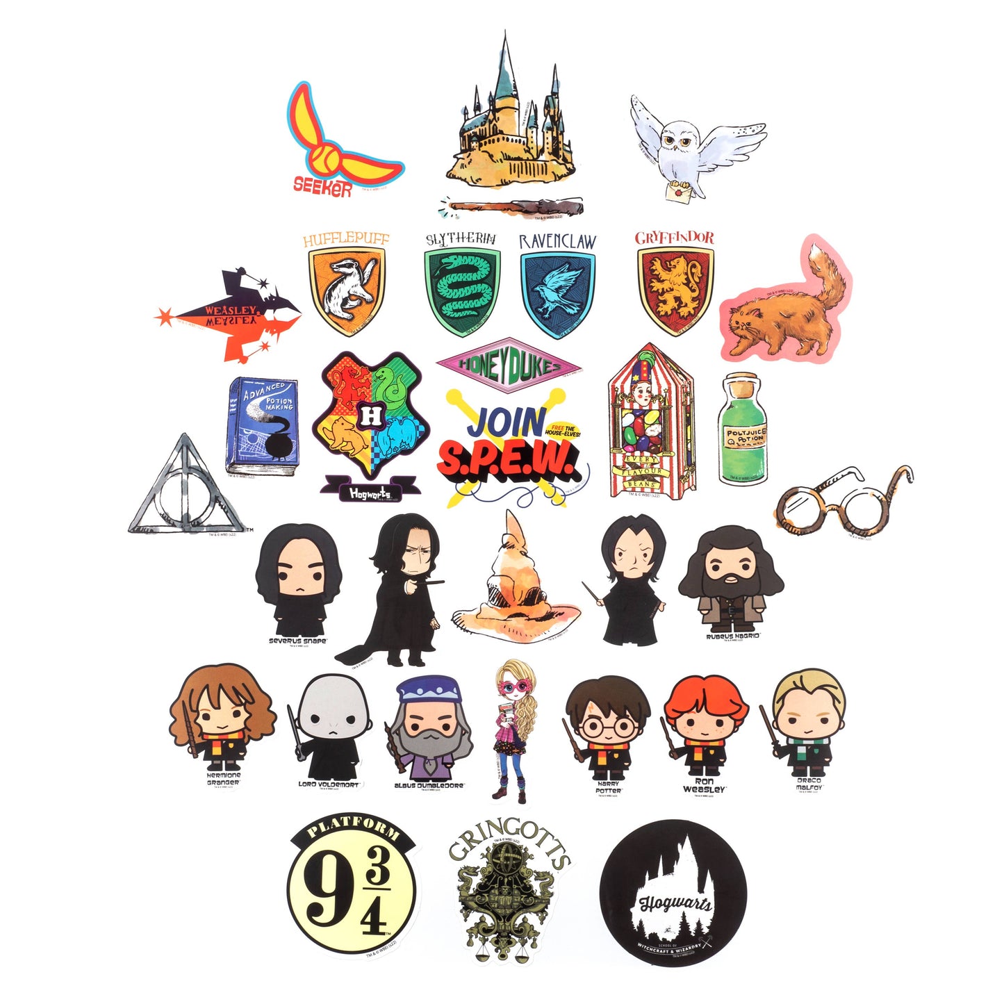 Harry Potter Variety Decals (60-Pack)