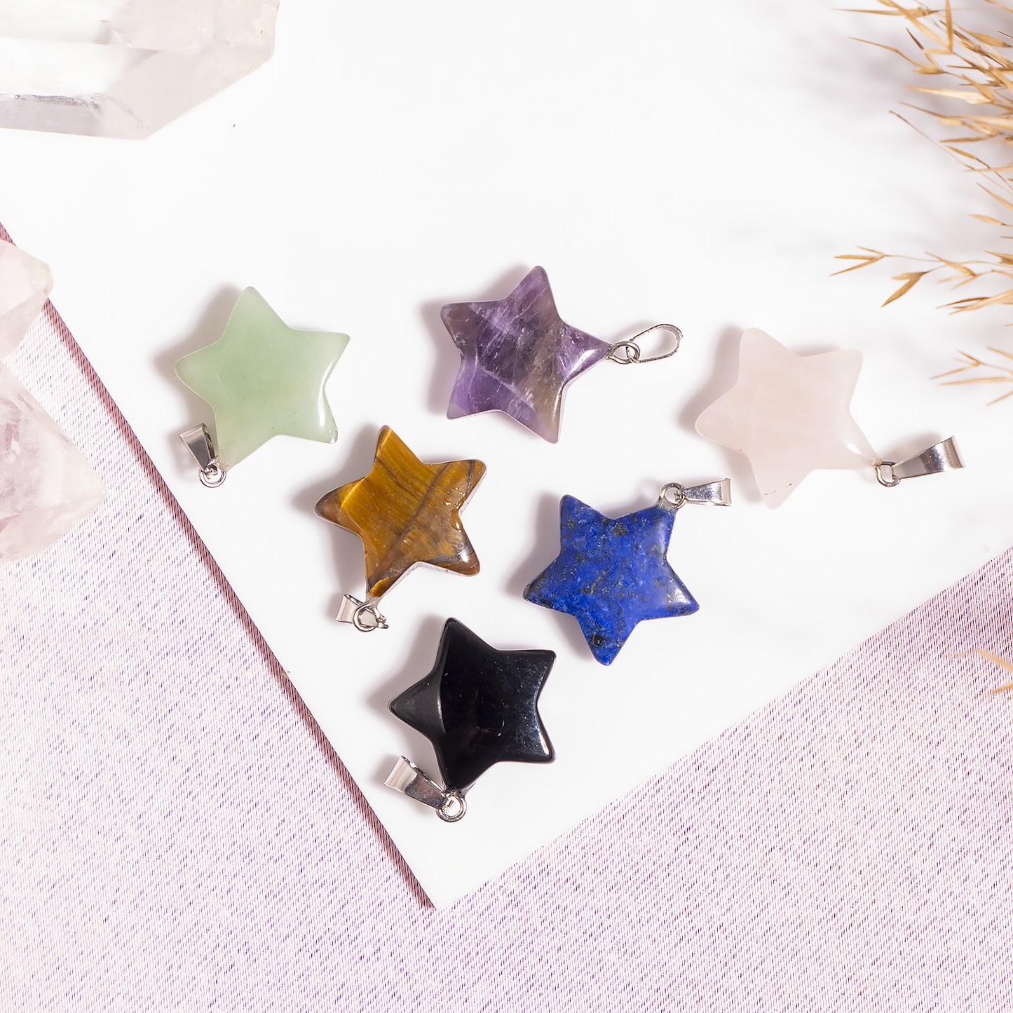 Crystal Star Pendant | Amethyst | Gemstone Pendants