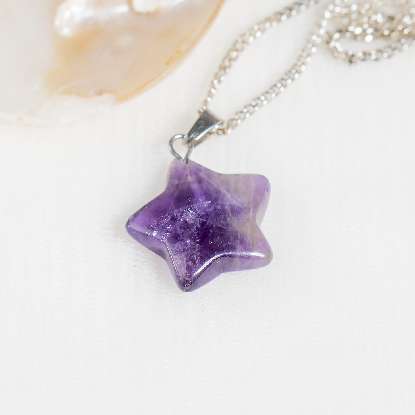 Crystal Star Pendant | Amethyst | Gemstone Pendants