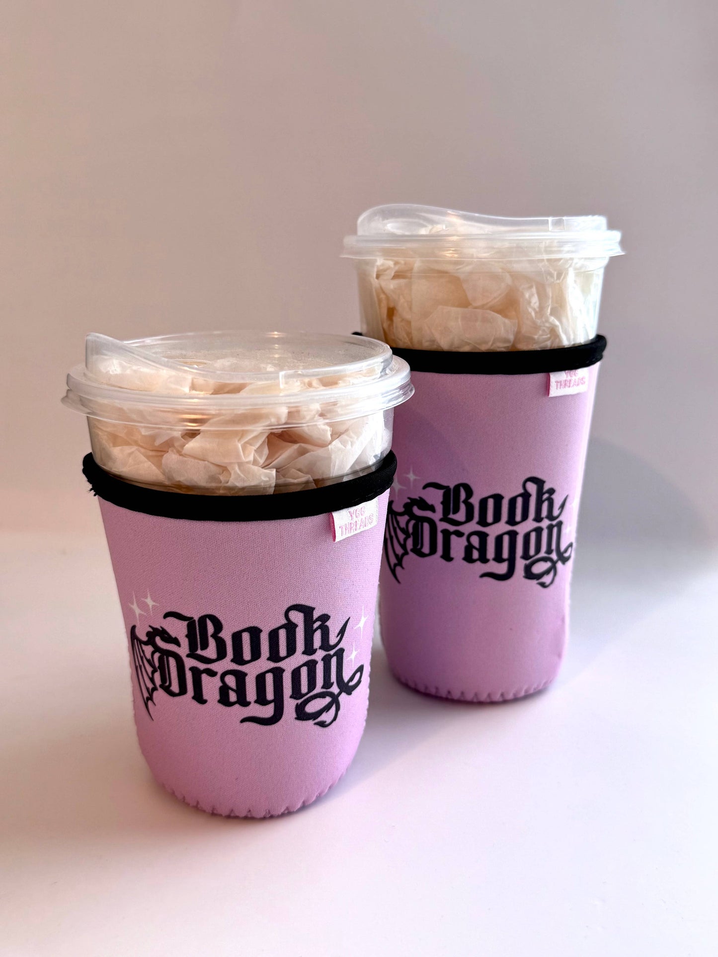 Book Dragon Iced Coffee Drink Sleeve- Medium