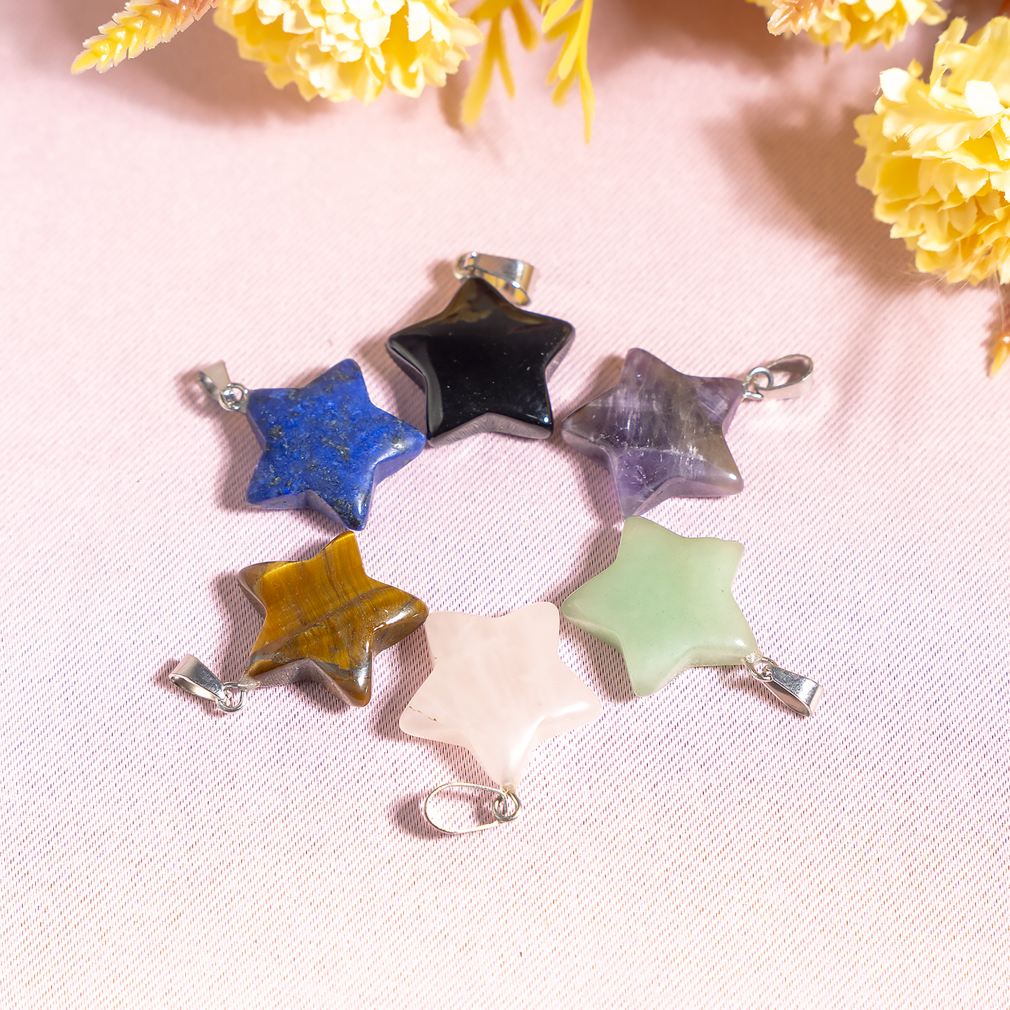 Crystal Star Pendant | Amethyst | Gemstone Pendants