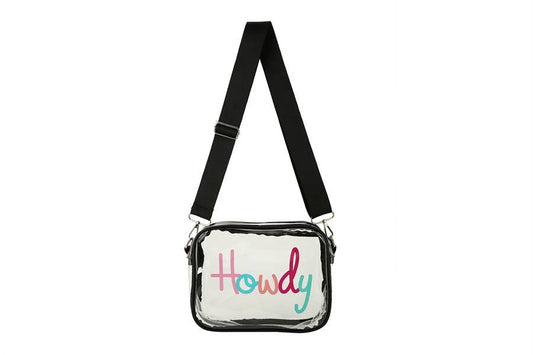 Ladies Crossbody Clear See Thru HOWDY Handbag