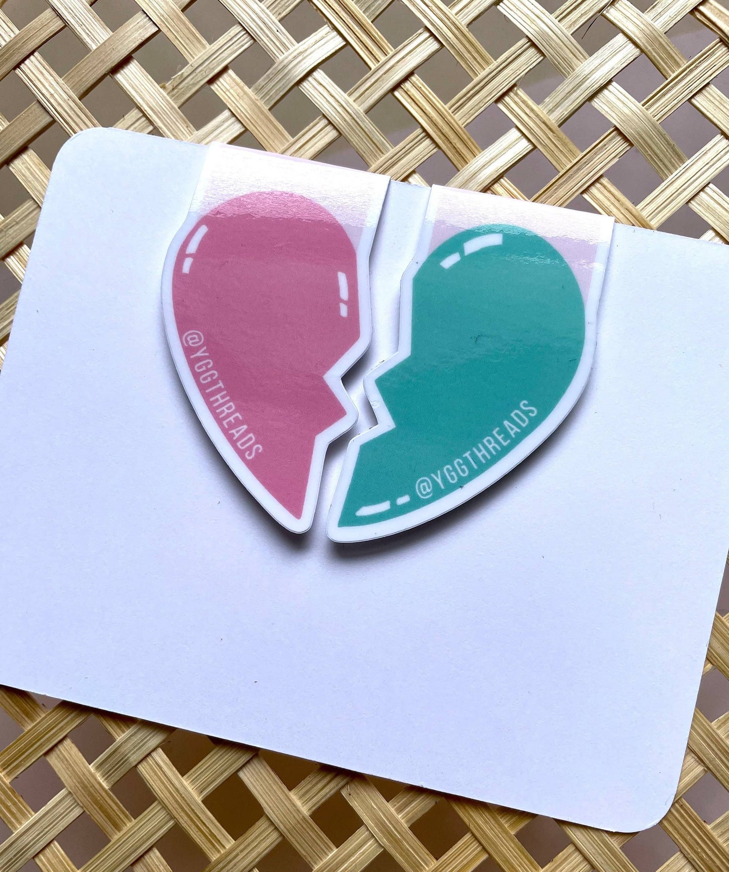 Book Bestie Friendship Heart Necklace Style BFF | Magnetic