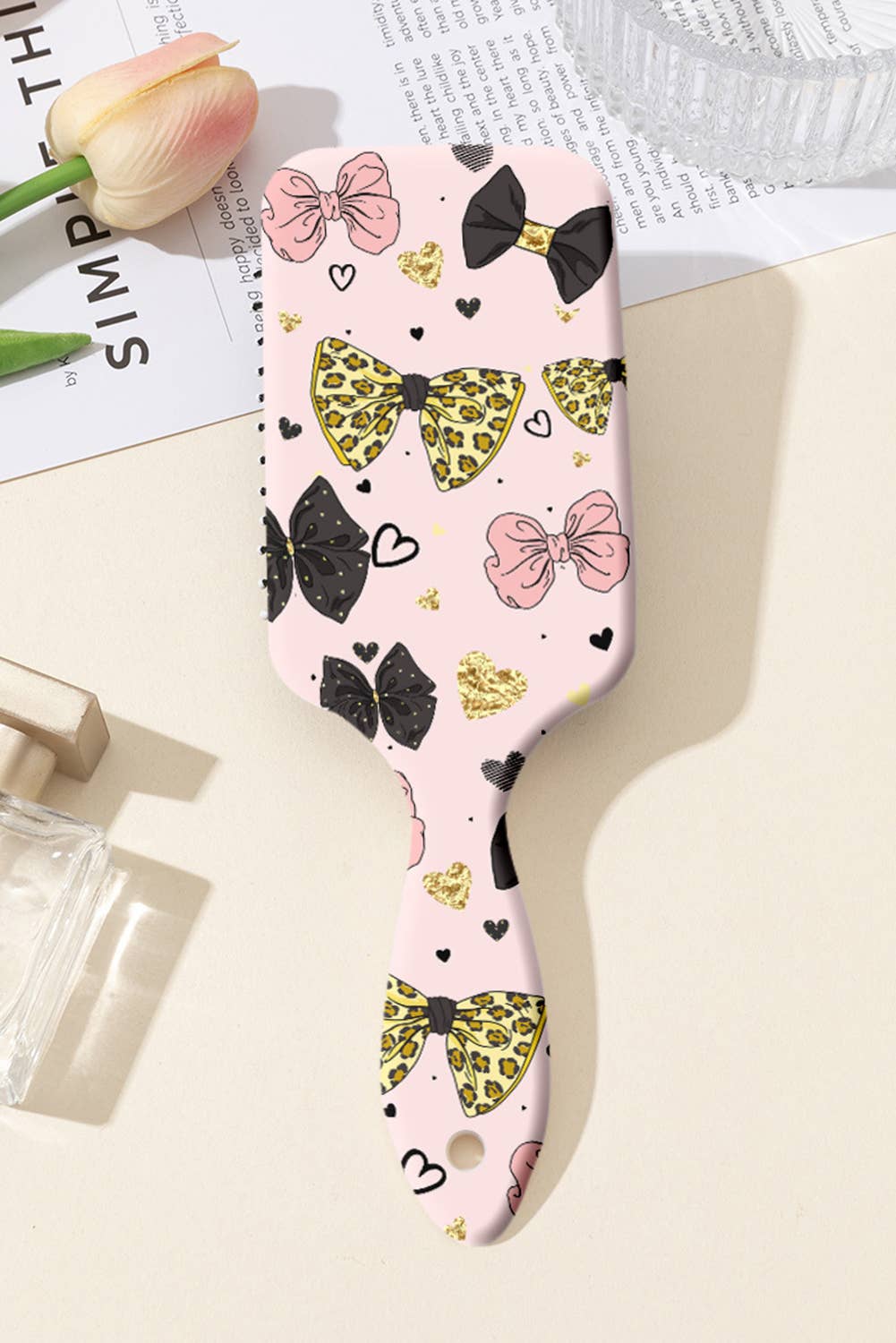 Valentine's Day Gifts Bow Print Anti-Static Air Cushion Comb