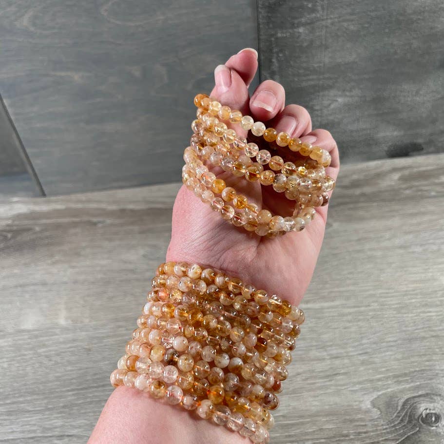 Gemstone Beaded Stretch Bracelets 6mm  – Bulk Jewelry