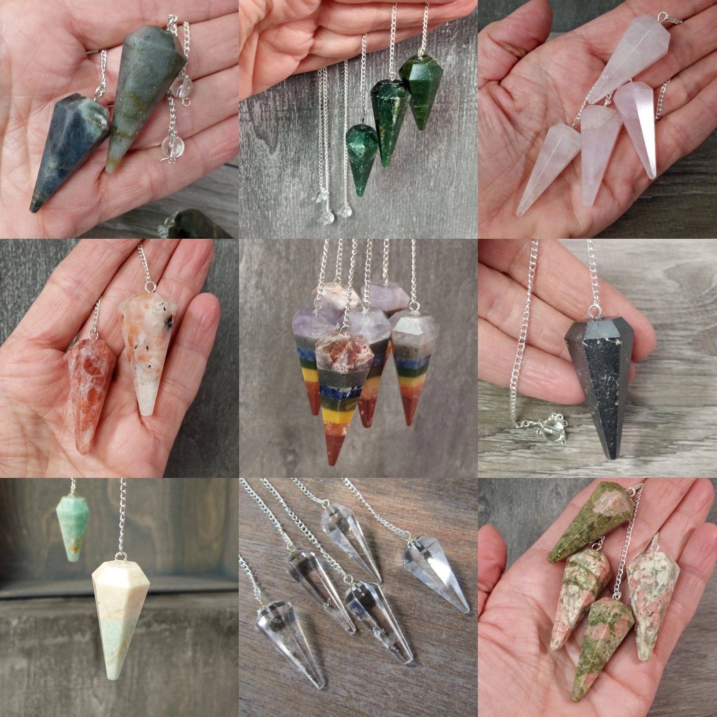 Gemstone Pendulums Wholesale  – Assorted Crystal Pendulums