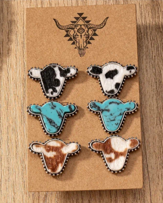 Cow Studs - 3 Pack