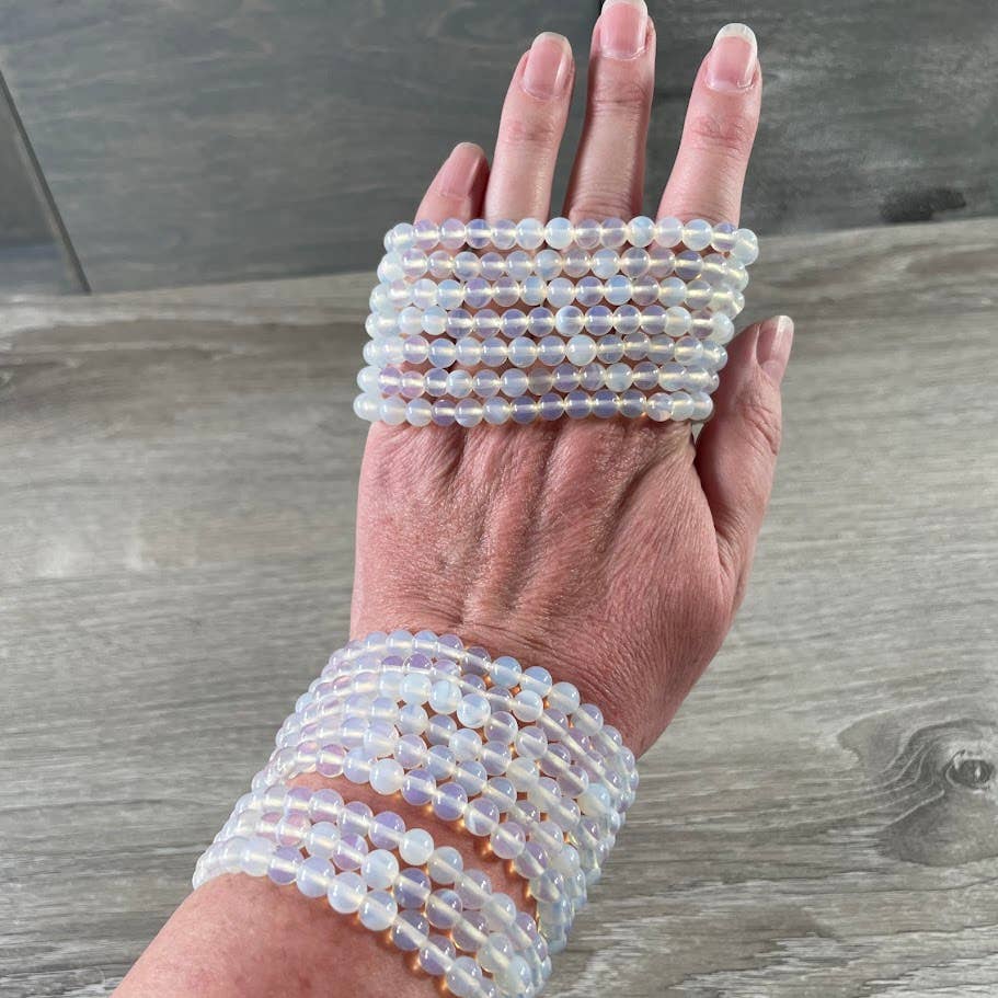 Gemstone Beaded Stretch Bracelets 6mm  – Bulk Jewelry