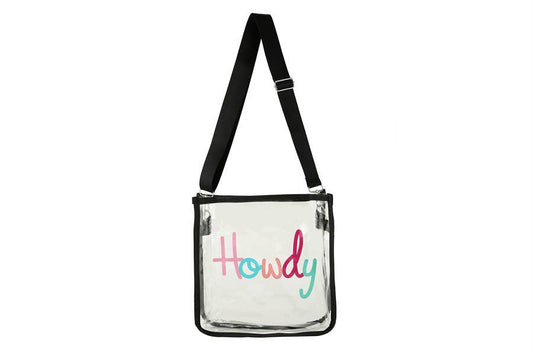 Ladies Clear See Thru HOWDY Themed Cross Body Bag