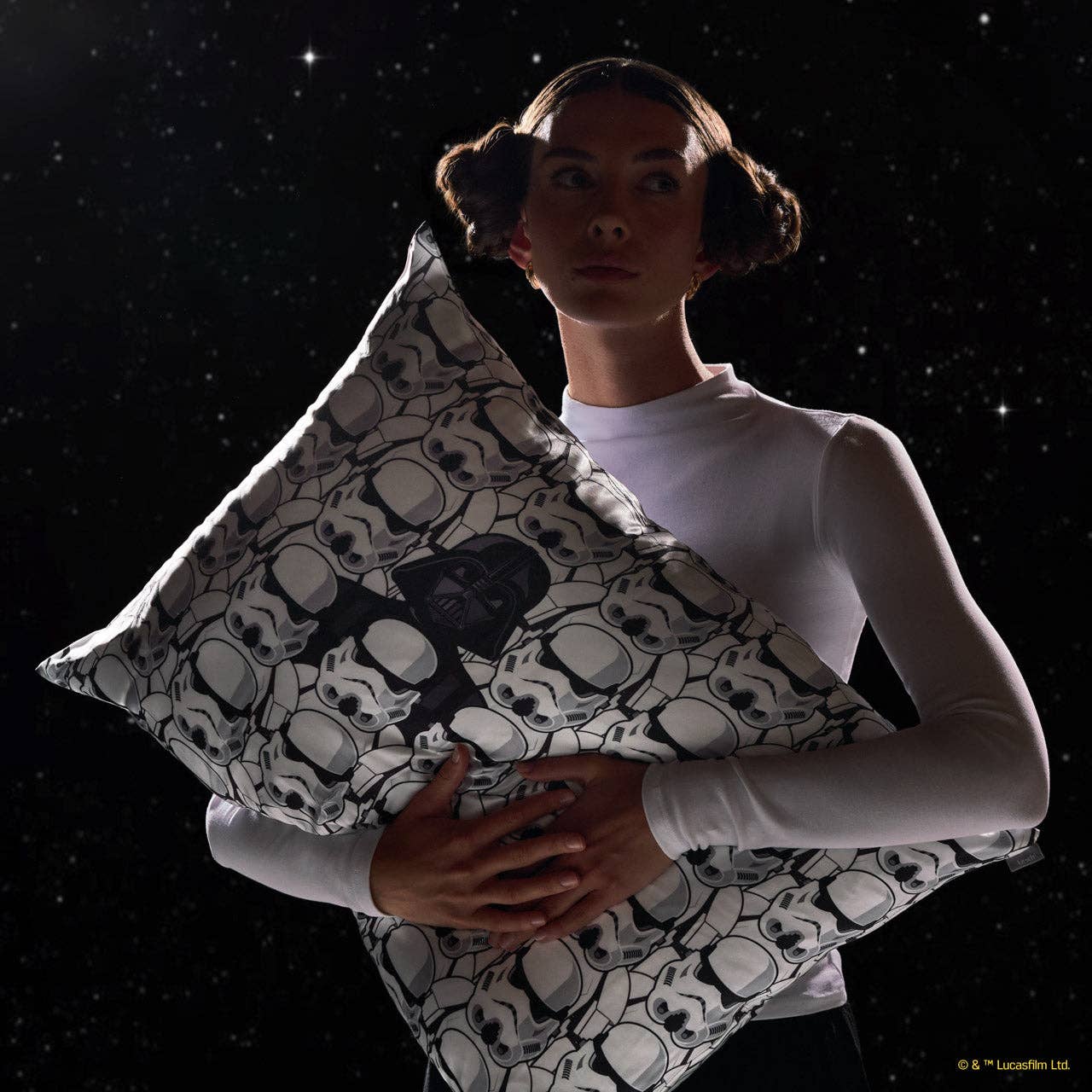 Star Wars™ & Kitsch Satin Pillowcase in Darth Vader & Stormtroopers