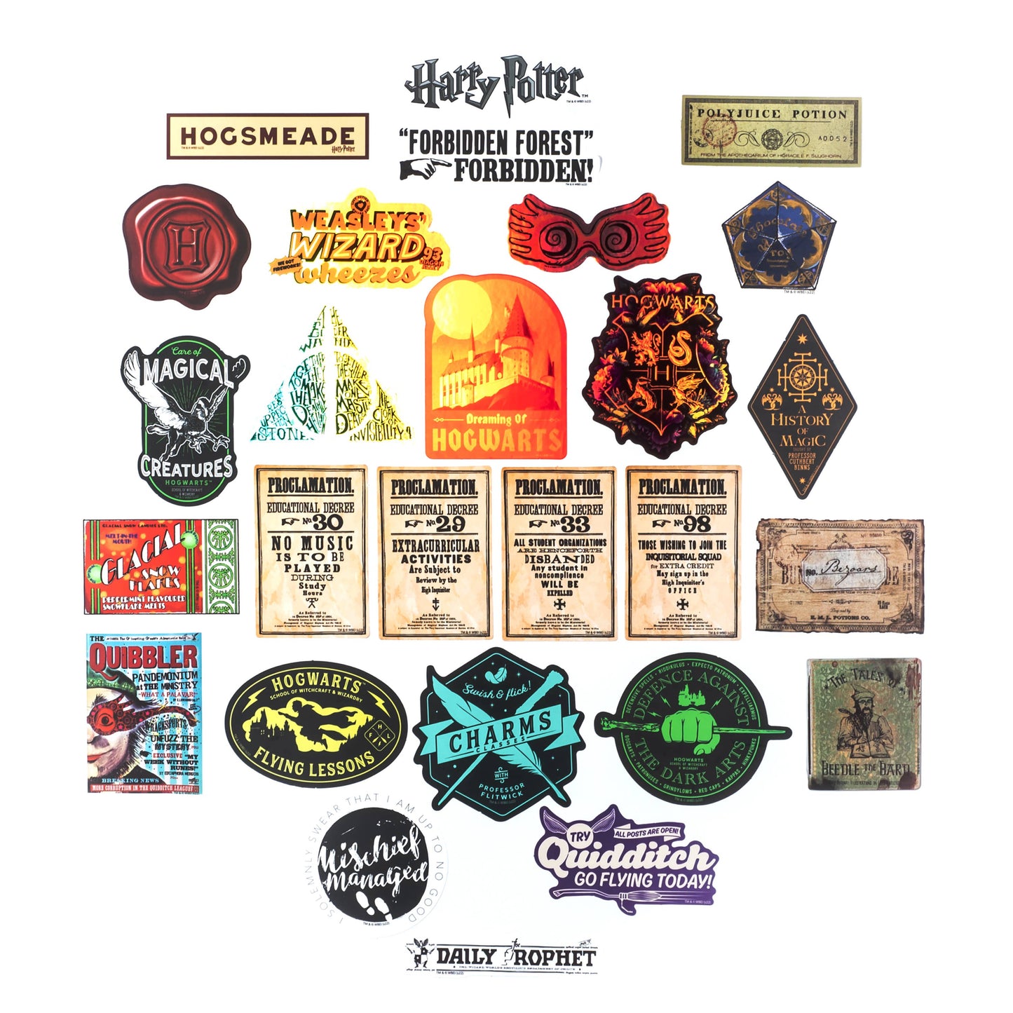 Harry Potter Variety Decals (60-Pack)
