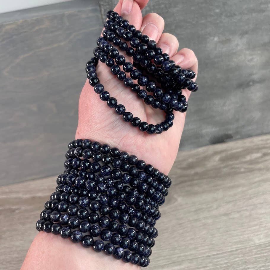 Gemstone Beaded Stretch Bracelets 6mm  – Bulk Jewelry