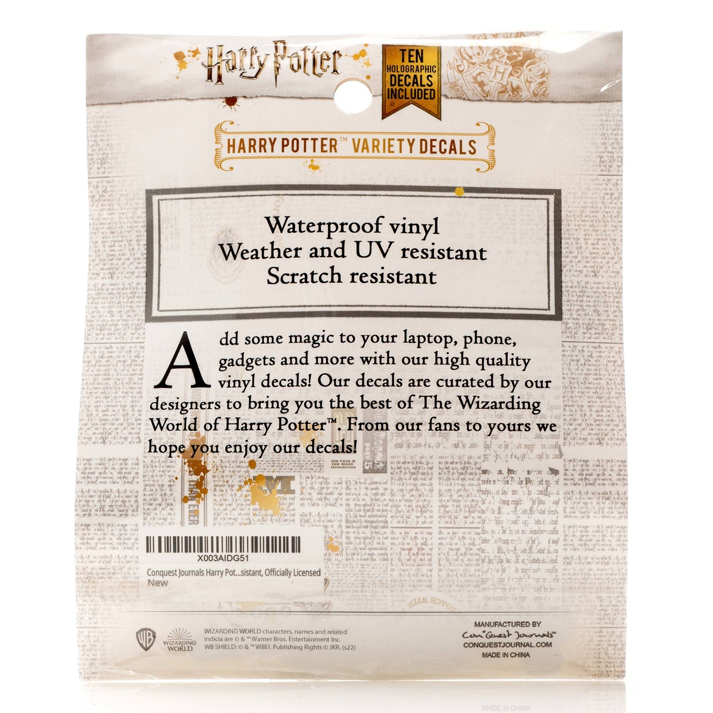 Harry Potter Variety Decals (60-Pack)
