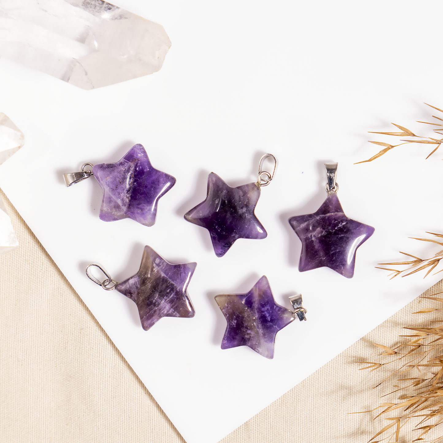 Crystal Star Pendant | Amethyst | Gemstone Pendants