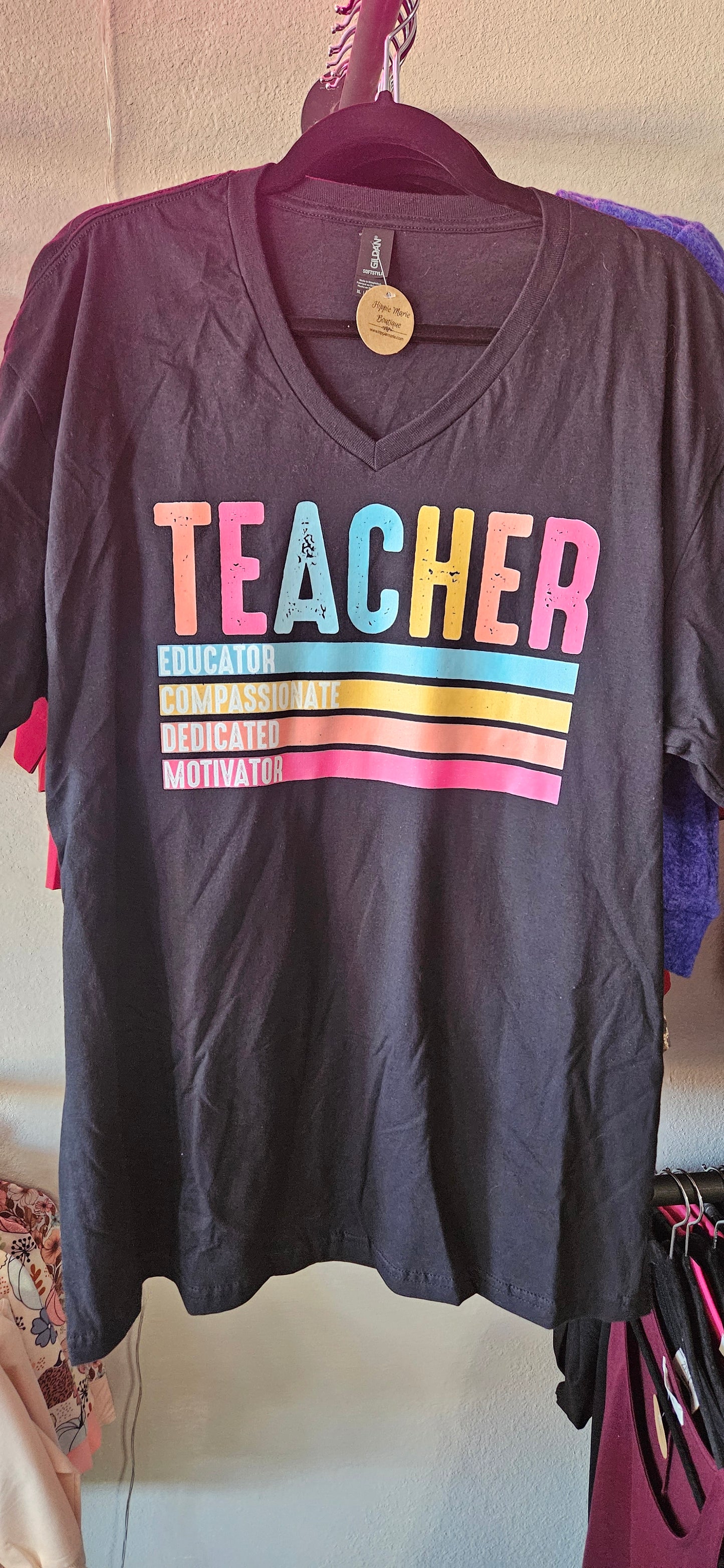 V-neck Teacher Tee