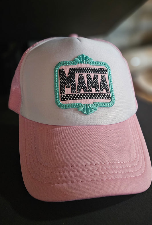 Mama Checkered Patch Hat