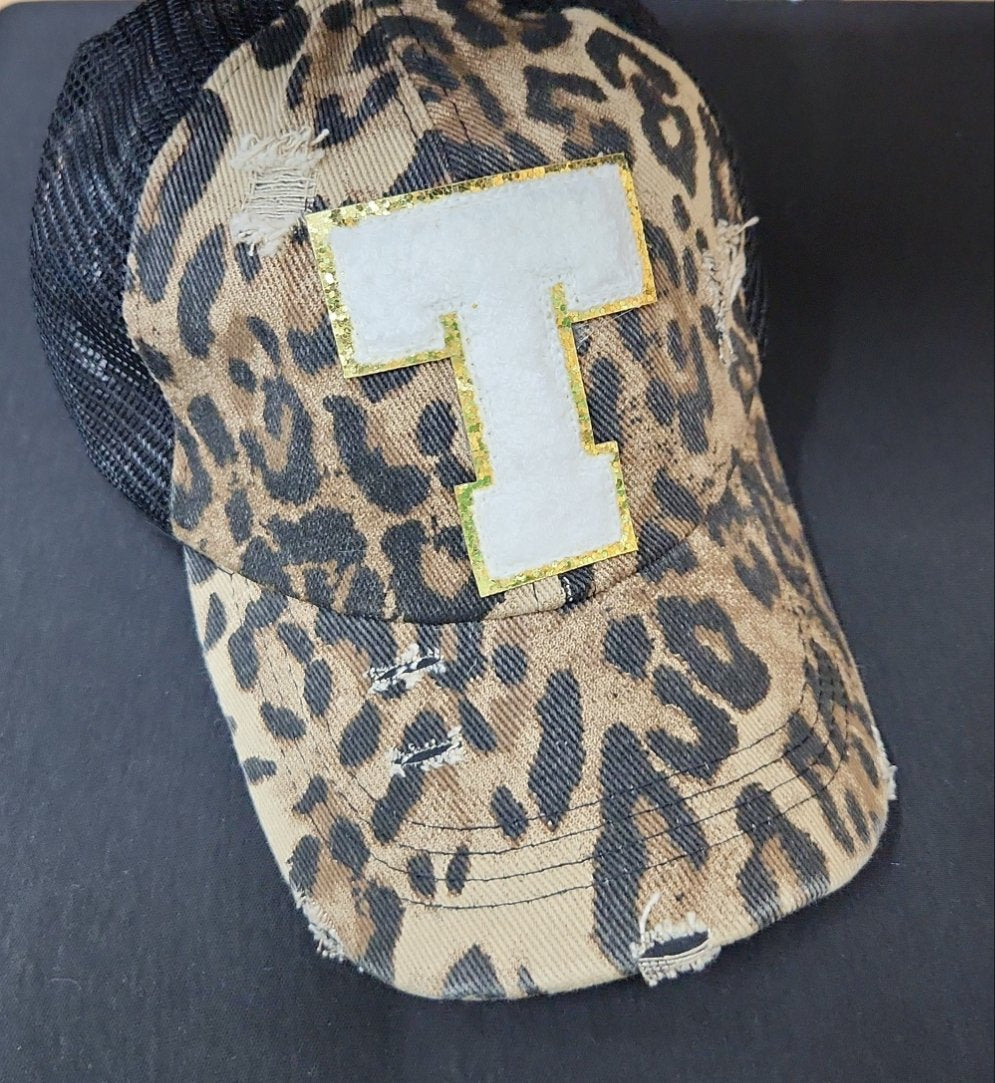 Leopard Letter Hat