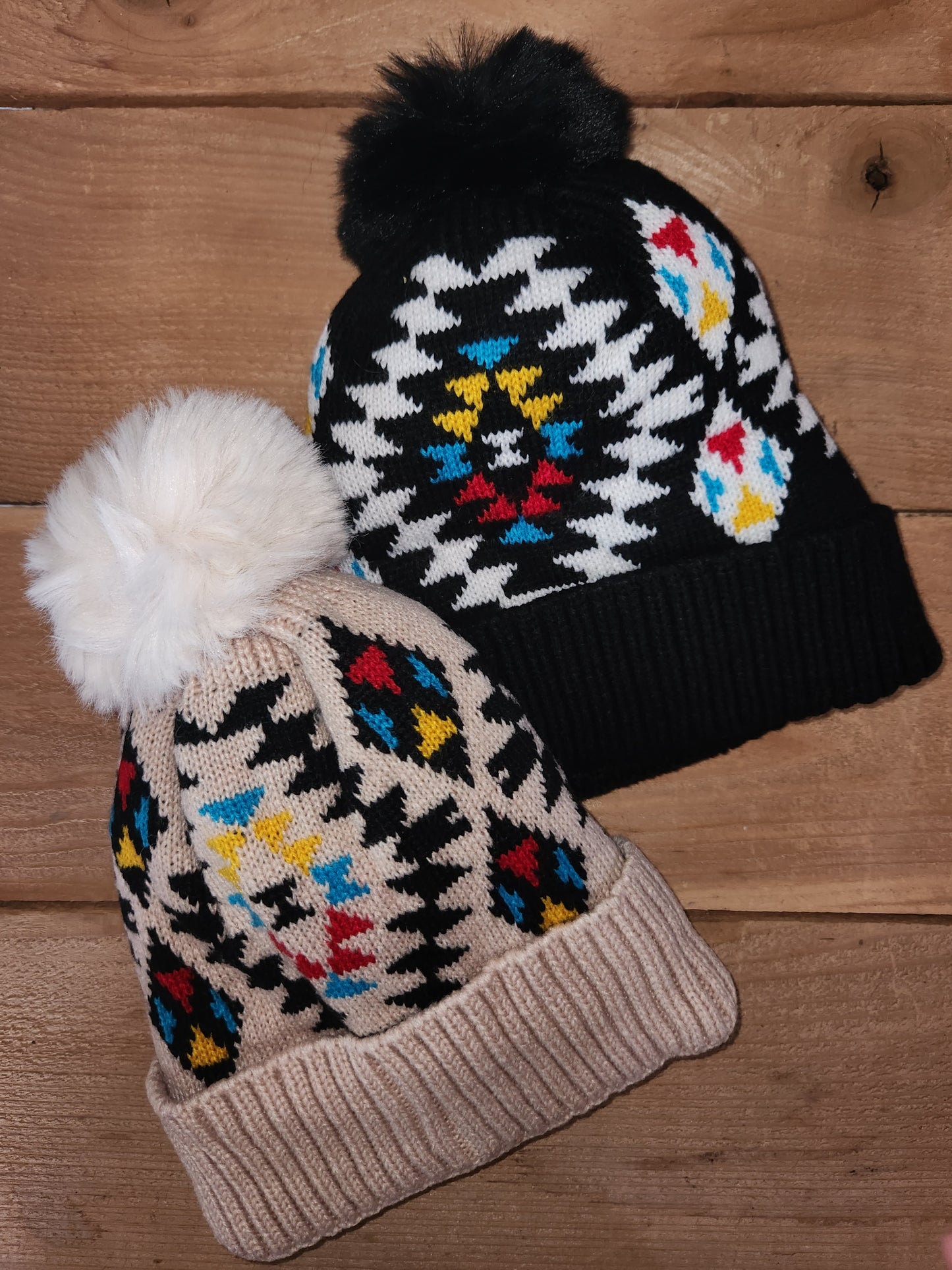 Aztec Pom Beanie